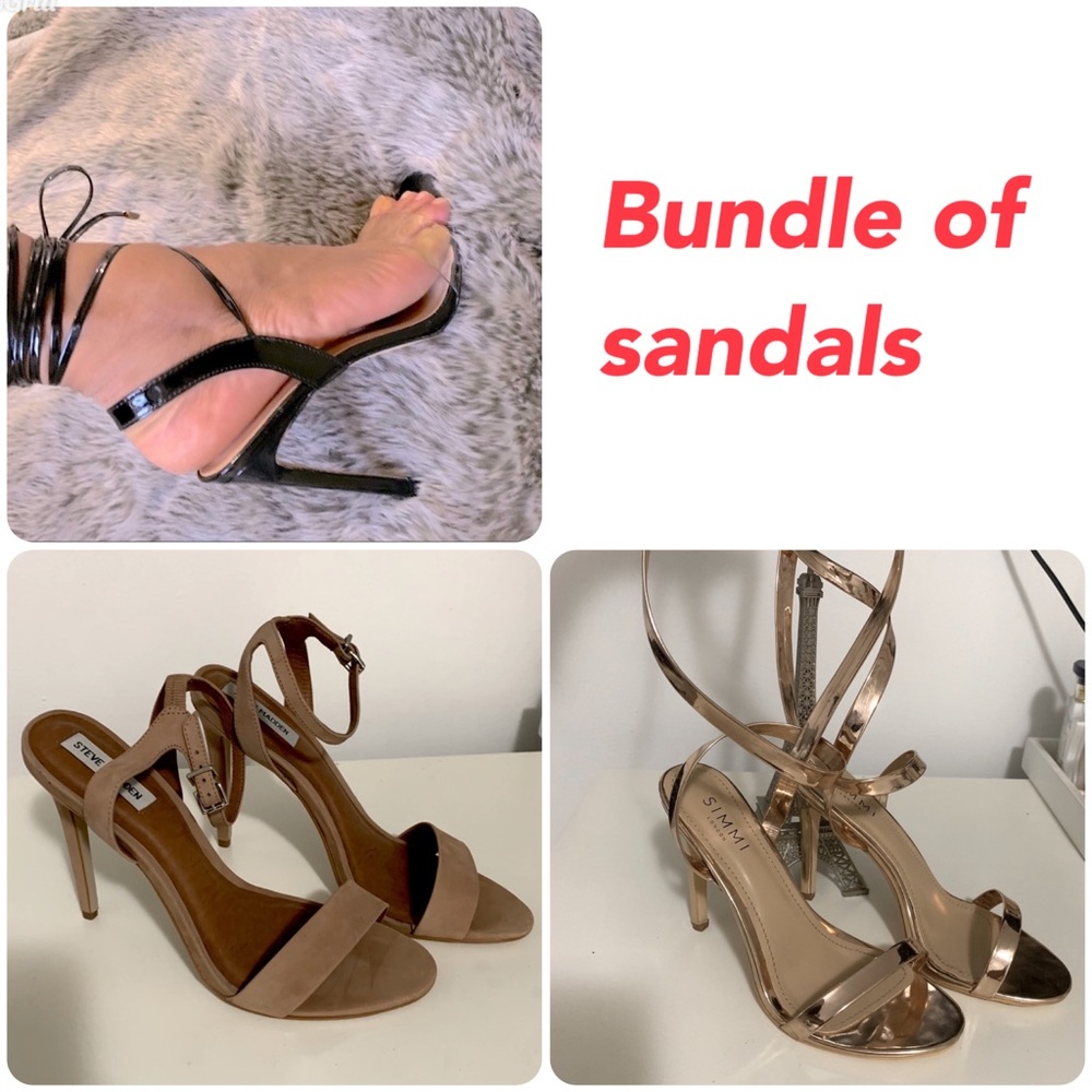Bundle of heeled sandals
